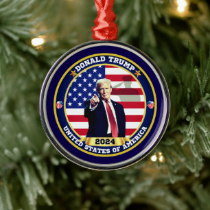 Donald Trump United States of America Metal Ornament