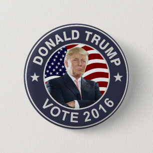 Donald Trump US Flag 6 Cm Round Badge