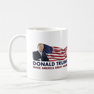 Donald Trump US Flag Coffee Mug