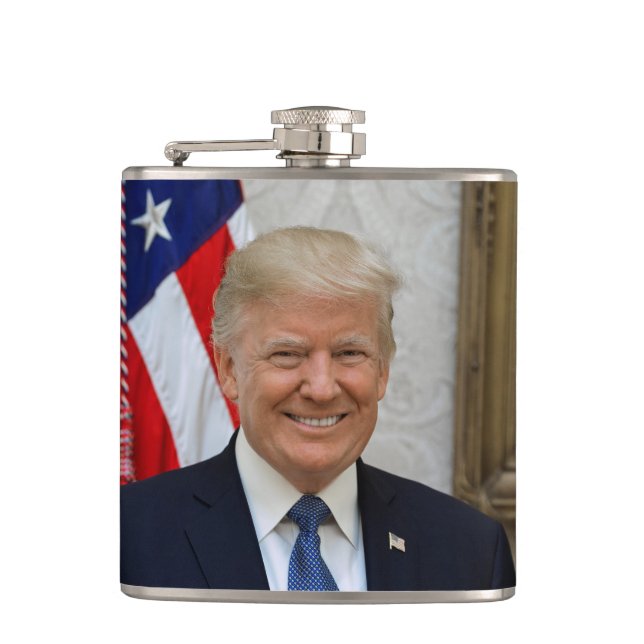 Donald Trump US President White House MAGA 2024  Hip Flask (Front)