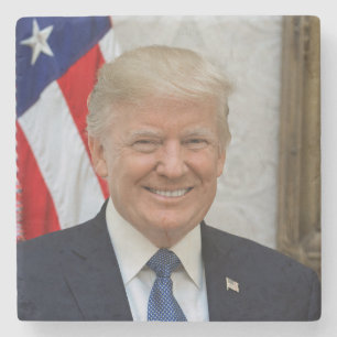 Donald Trump US President White House MAGA 2024 Stone Coaster
