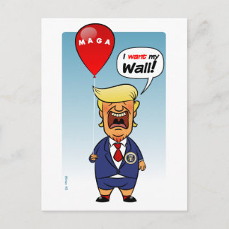 Donald Trump Wants His Wall Postcard