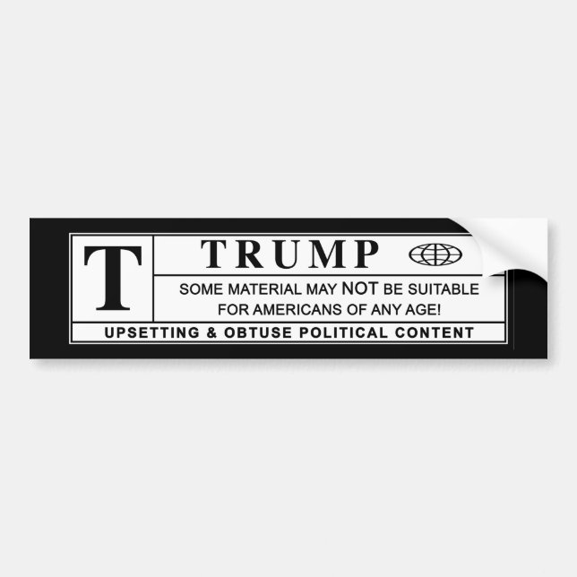 Donald Trump Warning Label (Front)