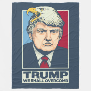 Donald Trump We Shall Overcomb Fleece Blanket