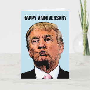 DONALD TRUMP WEDDING ANNIVERSARY CARD FOR COUPLE
