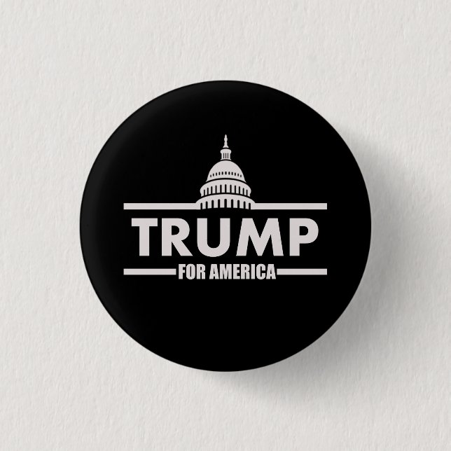 Donald Trump White House 3 Cm Round Badge (Front)