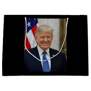 Donald Trump White House President Portrait Large  Gift Bag