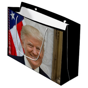Donald Trump White House President Portrait Large Large Gift Bag