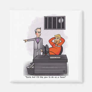 Donald Trump White Magnet