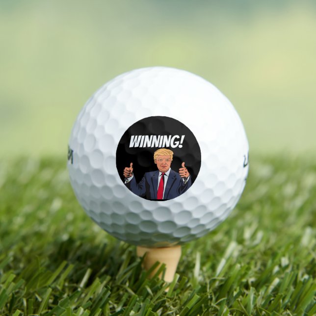 DONALD TRUMP WINNING! GOLF BALLS (Insitu Tee)