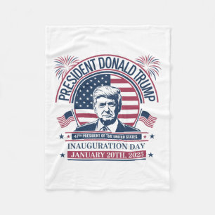 Donald Trump Wins 47th President - 2024 Potus Inau Fleece Blanket