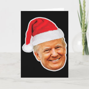 Donald Trump With A Santa Hat Supporter Christmas  Card