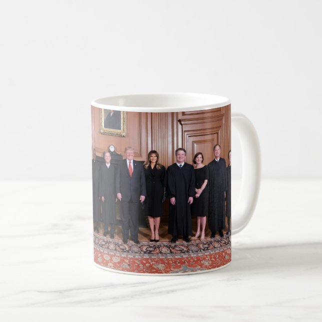 Donald Trump With The Supreme Court Justices Coffee Mug (Front Right)
