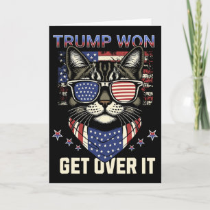 Donald Trump Won 2024 Election Cats For Trump Men Card