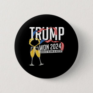 Donald Trump Won 2024 Election Inauguration Men Wo 6 Cm Round Badge