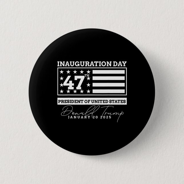 Donald Trump Won 2024 Election Inauguration Men Wo 6 Cm Round Badge (Front)