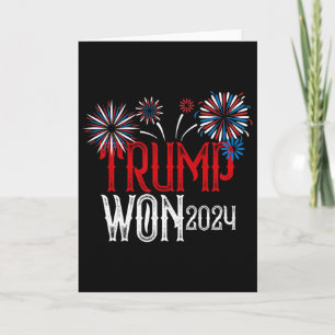 Donald Trump Won 2024 Election Inauguration Men Wo Card