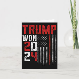 Donald Trump Won 2024 Election Inauguration Men Wo Card