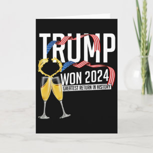 Donald Trump Won 2024 Election Inauguration Men Wo Card