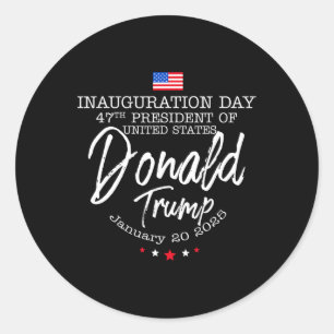 Donald Trump Won 2024 Election Inauguration Men Wo Classic Round Sticker