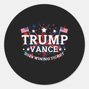 Donald Trump Won 2024 Election Inauguration Men Wo Classic Round Sticker