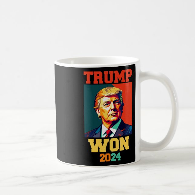 Donald Trump Won 2024 Election Inauguration Men Wo Coffee Mug (Right)