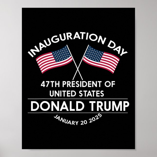 Donald Trump Won 2024 Election Inauguration Men Wo Poster (Front)