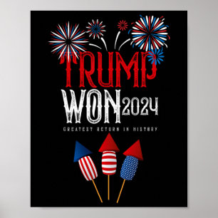 Donald Trump Won 2024 Election Inauguration Men Wo Poster