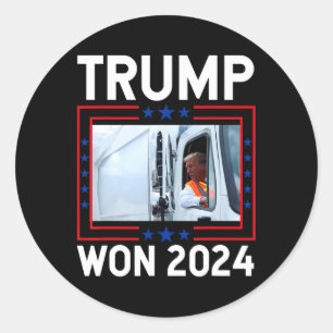 Donald Trump Won 2024 Election Inauguration Trump Classic Round Sticker