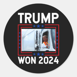 Donald Trump Won 2024 Election Inauguration Trump Classic Round Sticker