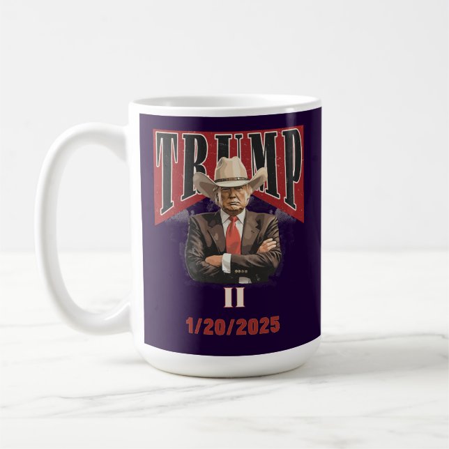 Donald Trump Won Election 2024 Inauguration Coffee Mug (Left)