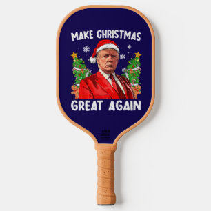 Donald Trump Won Make Christmas Great Again Pickleball Paddle