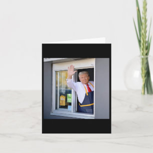 Donald Trump Works The Fry Station And Holds A Dri Card
