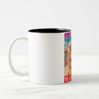 DONALD TRUMP - YES, I’M A TRUMP GIRL Two-Tone COFFEE MUG