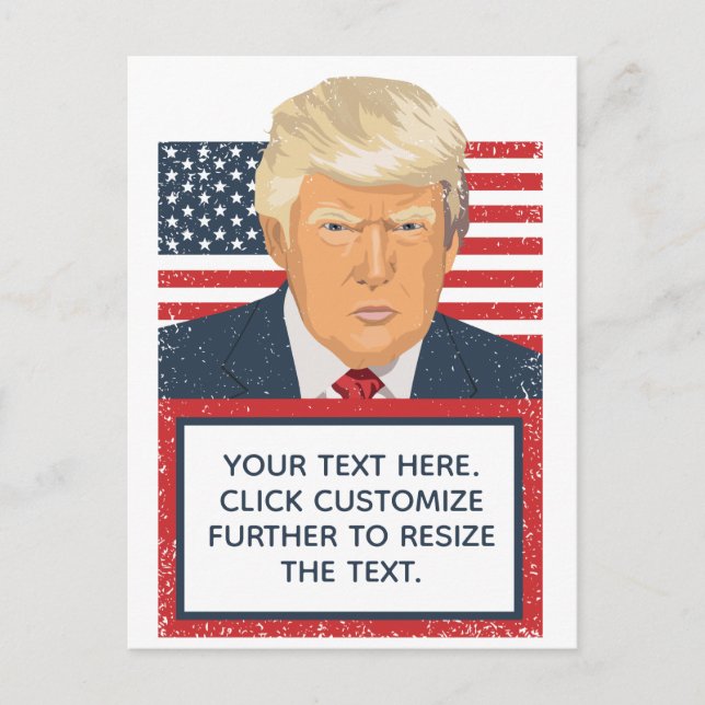 Donald Trump Your Own Text Postcard (Front)