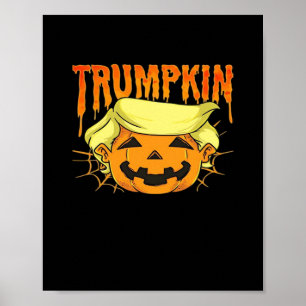 Donald Trumpkin Funny President Party Halloween Cl Poster