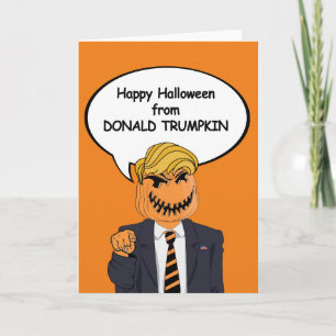 Donald Trumpkin Halloween Card -
