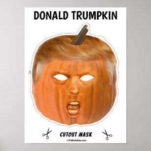 Donald Trumpkin Halloween Mask Poster
