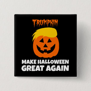 Donald Trumpkin Make Halloween Great Again 15 Cm Square Badge