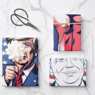 Donald Trump's Influence on U.S. Politics Wrapping Paper Sheet