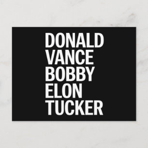 Donald Vance Bobby Elon & Tucker  Postcard