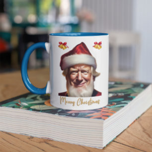 DONALD WISHING YOU A MERRY CHRISTMAS Two-Tone COFFEE MUG