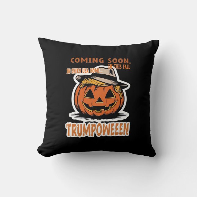 Donald's Trumpkin Pumpkin- Halloween Classic Cushion (Front)