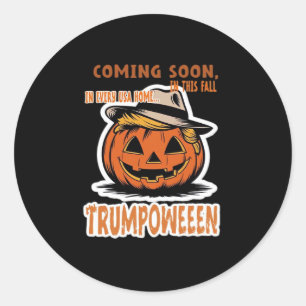 Donald's Trumpkin Pumpkin- Halloween Classic Round Sticker