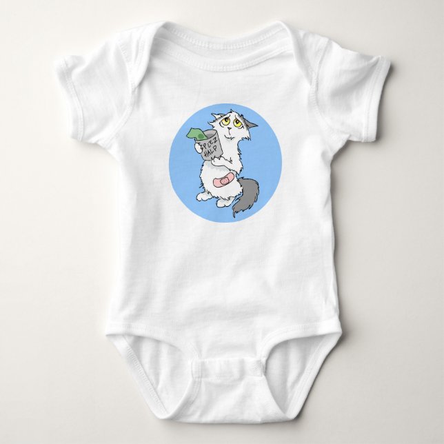 Donashun Cat (No Text) 3/4-sleeve Shirt (Front)