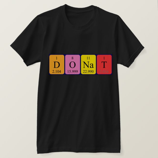 Donat periodic table name shirt (Design Front)