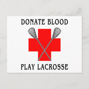 Donate Blood Play Lacrosse Cards