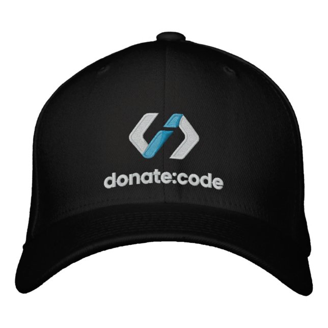 donate:code Embroidered Logo Baseball Cap (Front)