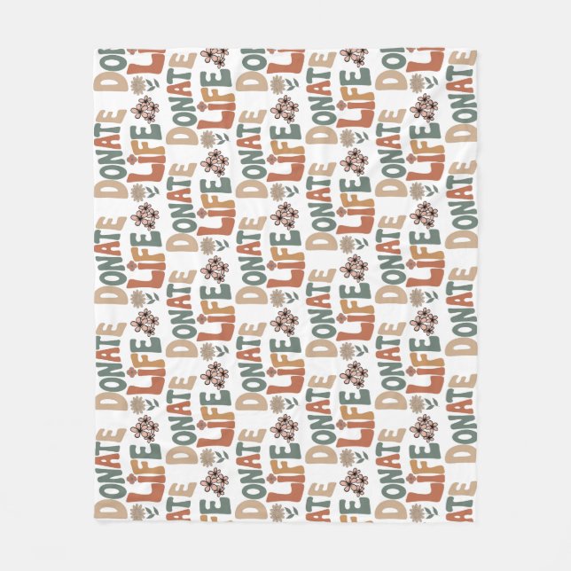 Donate Life BOHO Fleece Blanket