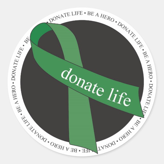 Donate Life Classic Round Sticker (Front)